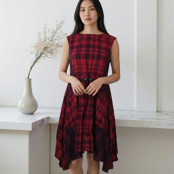 Free People Land Lines Plaid Dress - Picture 6 of 6